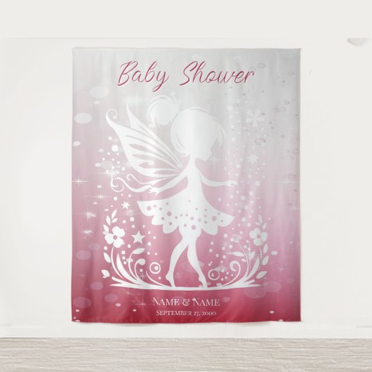 Little Fairy Floral Achtergrond Wandkleed (Voorkant)