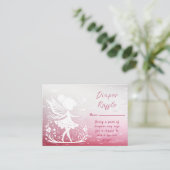 Little Fairy Floral Baby shower Informatiekaartje (Staand voorkant)