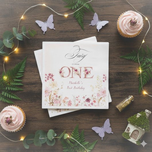 Little Fairy Floral Garden First Birthday  Servet