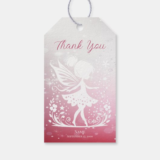 Little Fairy Floral Gift Label Cadeaulabel (Achterkant)
