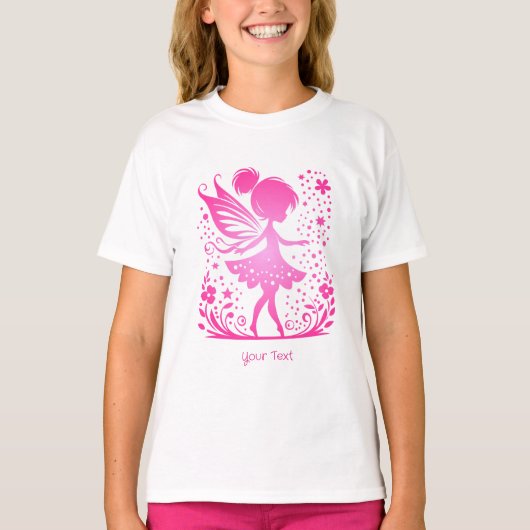 Little Fairy Floral Girl T-shirt (Voorkant)