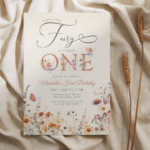 Little Fairy Floral Herfst Garden Eerste Verjaarda Kaart