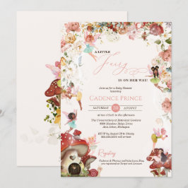 Little Fairy Garden Bloom Baby Girl Shower Kaart