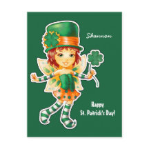 Little Fairy Irish Girl St. Patrick's Day Custom