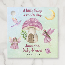 Little Fairy is on the way Baby shower Bedankjes Labels