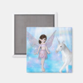 Little Fairy met Unicorn-Design Magneet (Voorkant / Achterkant)