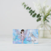 Little Fairy met Unicorn Fantasy Visitekaartjes (Staand voorkant)