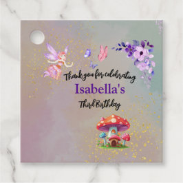 Little Fairy Mushroom House Butterflies Any Age Bedankjes Labels