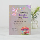 Little Fairy Mushroom House Butterflies Any Age Kaart (Staand voorkant)