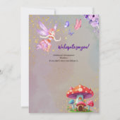 Little Fairy Mushroom House Butterflies Any Age Kaart (Achterkant)