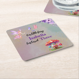 Little Fairy Mushroom House Butterflies Any Age Kartonnen Onderzetters