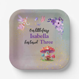 Little Fairy Mushroom House Butterflies Any Age Papieren Bordje