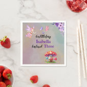 Little Fairy Mushroom House Butterflies Any Age Servet (Insitu)