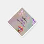 Little Fairy Mushroom House Butterflies Any Age Servet (Hoek)