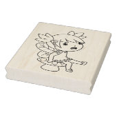 Little Fairy op een Toadstool - Kleurpagina Rubberstempel (Stempel)