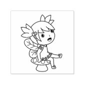 Little Fairy op een Toadstool Zelfinktende Stempel (Design)
