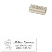 Little Fairy op Toadstool Address Rubberstempel (Gestempeld)