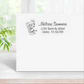 Little Fairy op Toadstool Address Rubberstempel