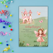 Little Fairy Pink Castle Butterfly Any Age Kaart