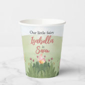 Little Fairy Pink Castle Butterfly Any Age Papieren Bekers (Links)