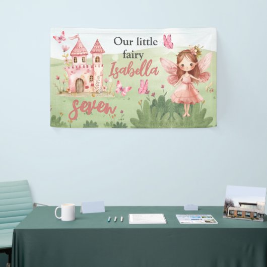 Little Fairy Pink Castle Butterfly Any Age  Spandoek (Beurs)