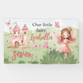 Little Fairy Pink Castle Butterfly Any Age  Spandoek (Horizontaal)