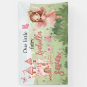 Little Fairy Pink Castle Butterfly Any Age  Spandoek (Verticaal)