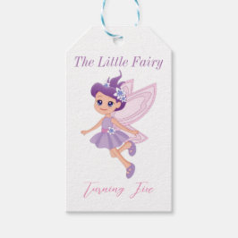 Little Fairy Pink Leuke verjaardagsfeestuitnodigin Cadeaulabel