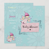 Little Fairy Schattige Baby Girl Baby shower Uitno Kaart (Voorkant / Achterkant)
