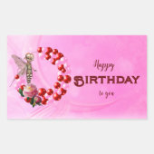 Little Fairy wenst je een Happy Birthday Rechthoekige Sticker (Voorkant)