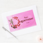 Little Fairy wenst je een Happy Birthday Rechthoekige Sticker (Envelop)