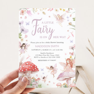 Little Fairy Whimsical Baby shower Kaart