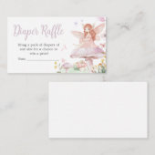 Little Fairy Whimsical Baby shower Luier Raffle Informatiekaartje (Voorkant / Achterkant)