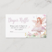 Little Fairy Whimsical Baby shower Luier Raffle Informatiekaartje (Voorkant)