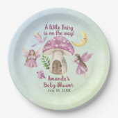 Little Fairy Whimsical Baby Shower Papieren Bordje (Voorkant)
