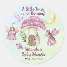 Little Fairy Whimsical Baby Shower Ronde Sticker