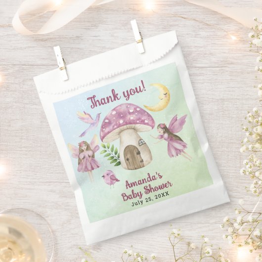 Little Fairy Whimsical Baby Shower Thank you Bedankzakje (Geknipt)