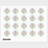 Little Fairy Whimsical Baby Shower Thank you Ronde Sticker (Vel)