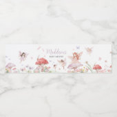 Little Fairy Whimsical Baby shower Waterfles Etiket (Enkel label)