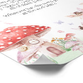 Little Fairy Whimsical Baby shower Zeg geen Baby Poster (Hoek)