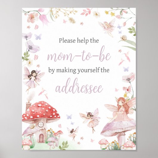 Little Fairy Whimsical Envelope Station Poster (Voorkant)