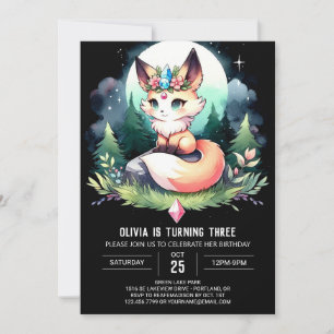 Little Fantasy Fox Verjaardag digitaal Kaart