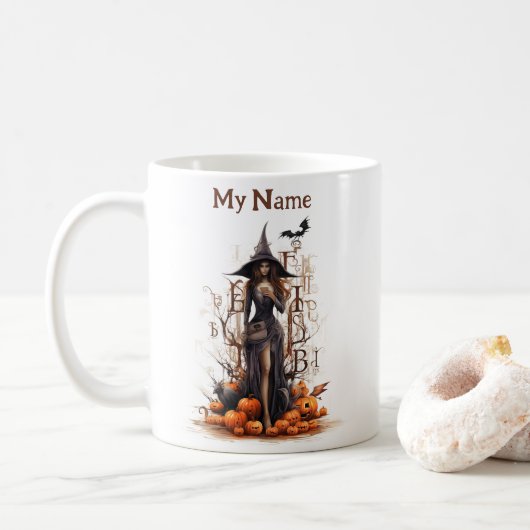 Little Fantasy Manuscript: Halloween Heks Cup Koffiemok (Met donut)