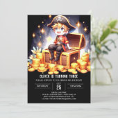 Little Fantasy Pirate Verjaardag Kaart (Staand voorkant)