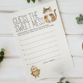 Little Farm Animals Baby shower Guess spel Flyer