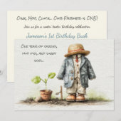 Little Farmer - 1e verjaardag boerenfeest Kaart (Voorkant / Achterkant)