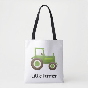 Little Farmer Green Tractor Tote Bag