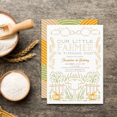 Little Farmer Harvest Scarecrow 1e verjaardag Kaart