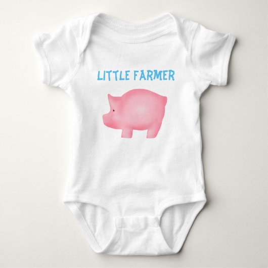 Little Farmer Pig Custom Bodysuit (Voorkant)