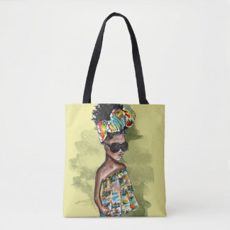 Little Fashionista Bell Bottom African Print Slay Tote Bag